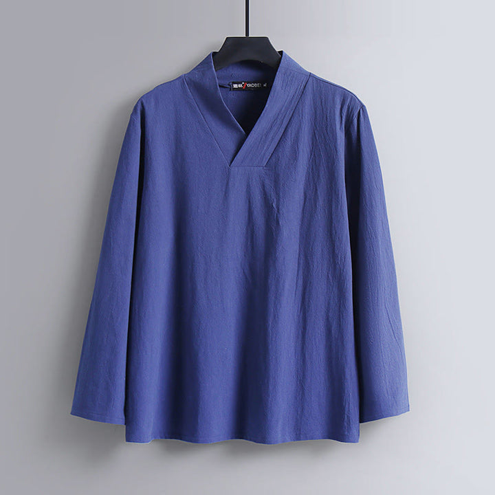 Pantalones cortos con Buddha Stones , traje Tang de algodón, conjunto de ropa Hanfu para hombre - image 20