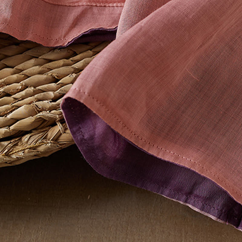 Camisa de algodón y lino con cuello en V, informal, de manga larga, color liso, talla grande, Buddha Stones para mujer - image 18