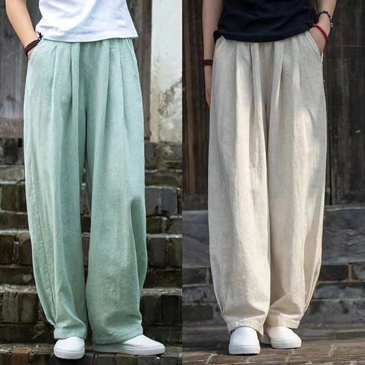 Pantalones de yoga casuales de algodón con bolsillos para mujer con Buddha Stones - image 12