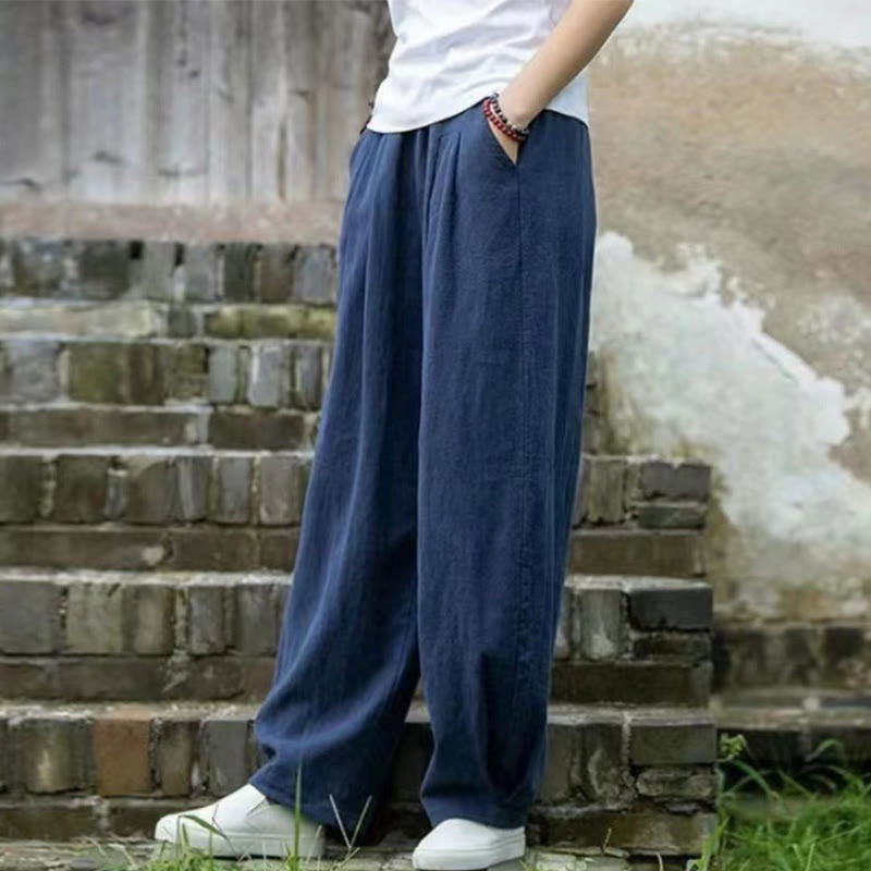 Pantalones de yoga casuales de algodón con bolsillos para mujer con Buddha Stones - image 9