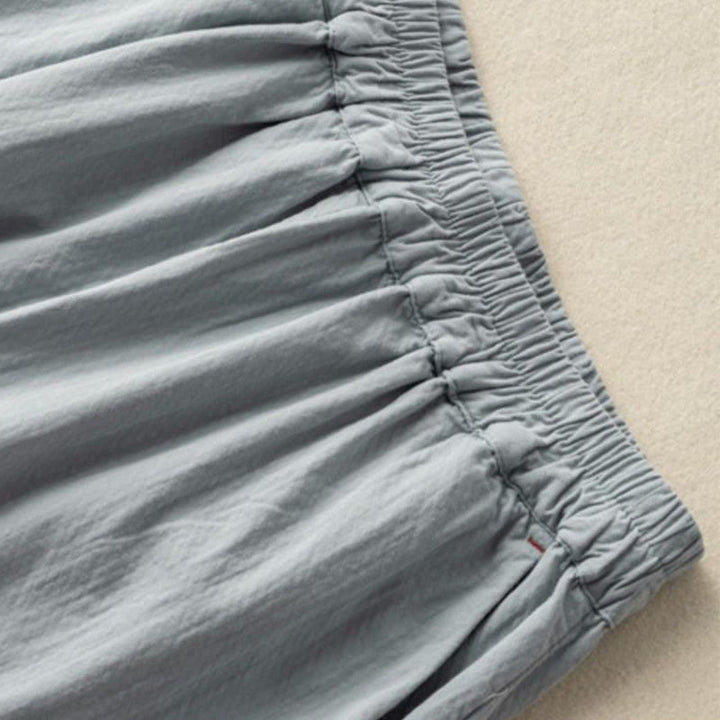 Pantalones harén de algodón con bordados y ribetes de encaje con Buddha Stones y bolsillos - image 5