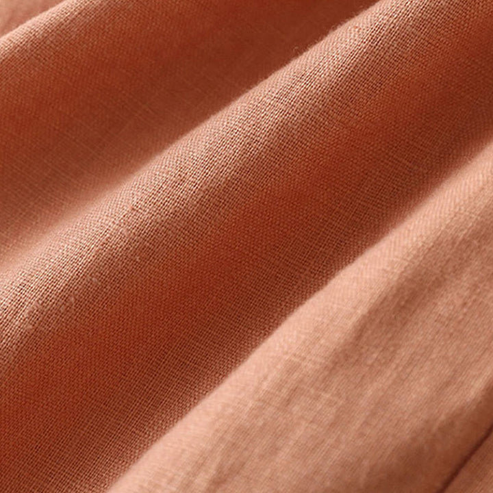 Pantalones casuales de cintura alta con cordones y pernera ancha con bolsillos de Buddha Stones - image 5