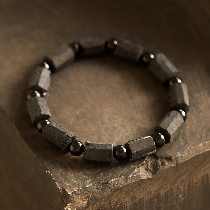 Pulsera de la sabiduría con turmalina negra y Buddha Stones