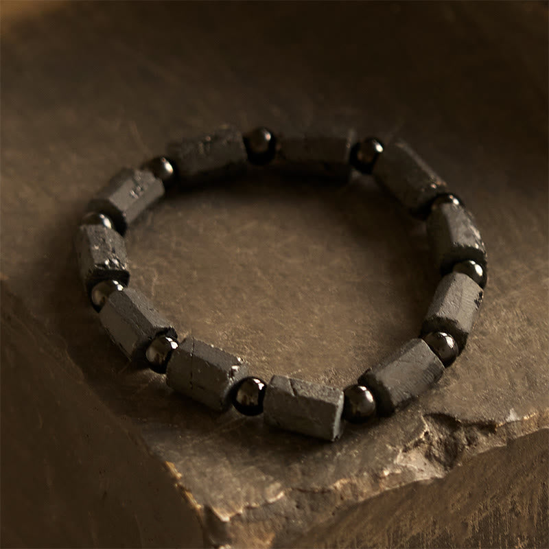 Pulsera de la sabiduría con turmalina negra y Buddha Stones