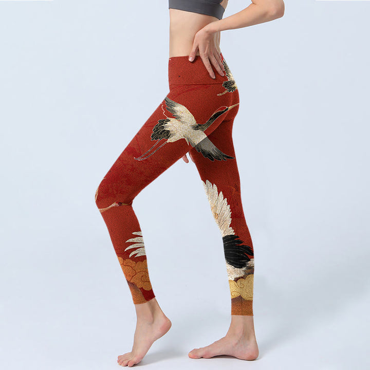 Leggings de fitness de tela de licra con estampado de Buddha Stones para mujer - image 4
