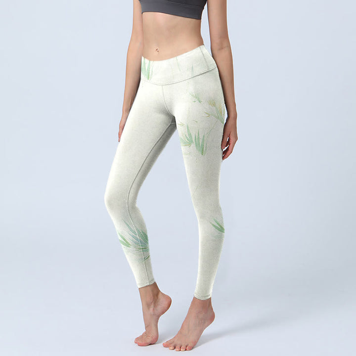 Leggings deportivos con estampado de Buddha Stones para mujer - Marfil - US18，UK/AU22，EU50 (4XL) - image 1