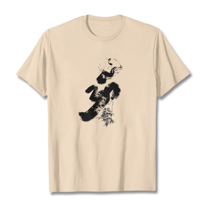 Camiseta de algodón con tinta de bambú y Buddha Stones OM - Sopa de mariscos - 2XL - image 12