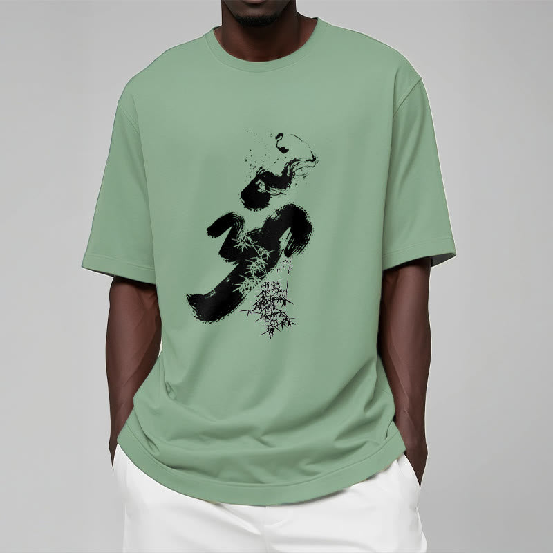 Camiseta de algodón con tinta de bambú y Buddha Stones OM - image 19