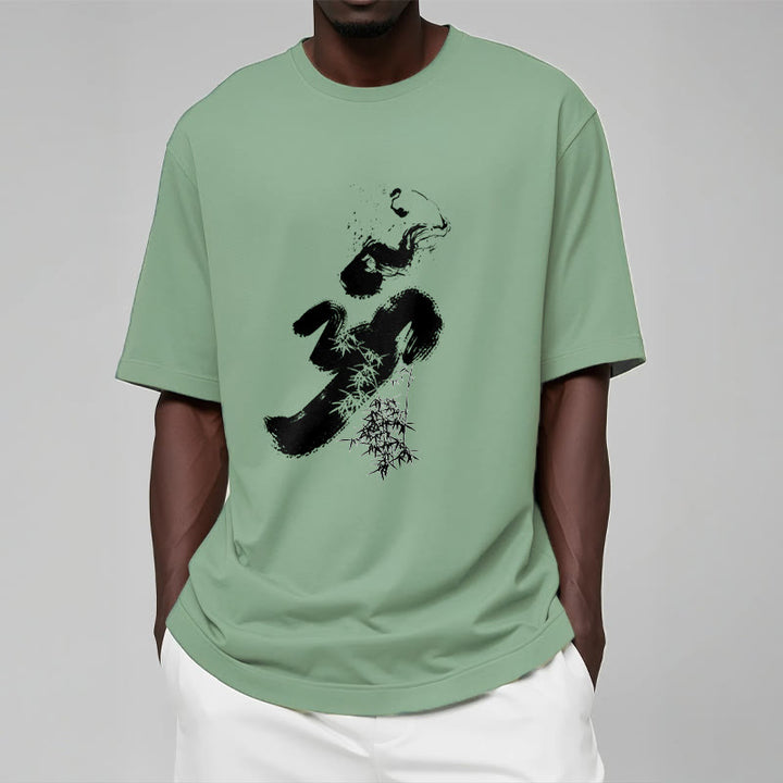 Camiseta de algodón con tinta de bambú y Buddha Stones OM - image 19