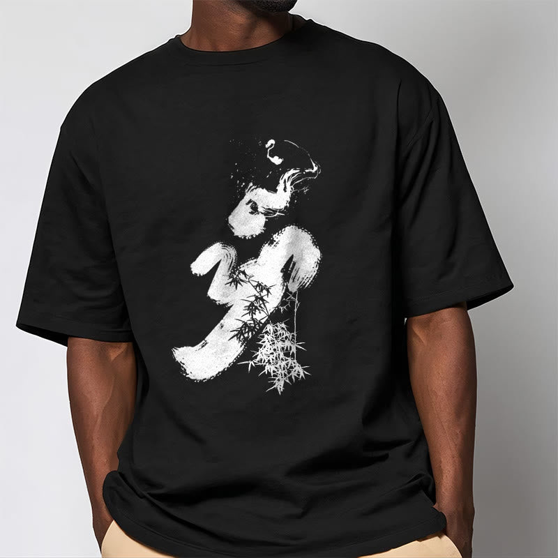 Camiseta de algodón con tinta de bambú y Buddha Stones OM - image 3