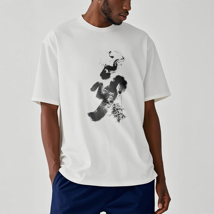 Camiseta de algodón con tinta de bambú y Buddha Stones OM - image 8