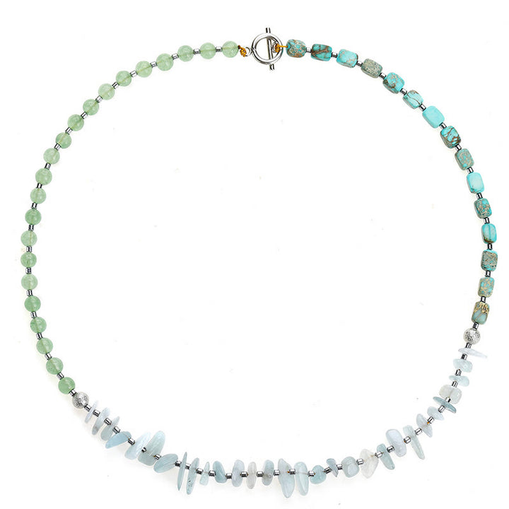 Pulsera de triple vuelta con piedra emperador verde y aventurina verde y Buddha Stones