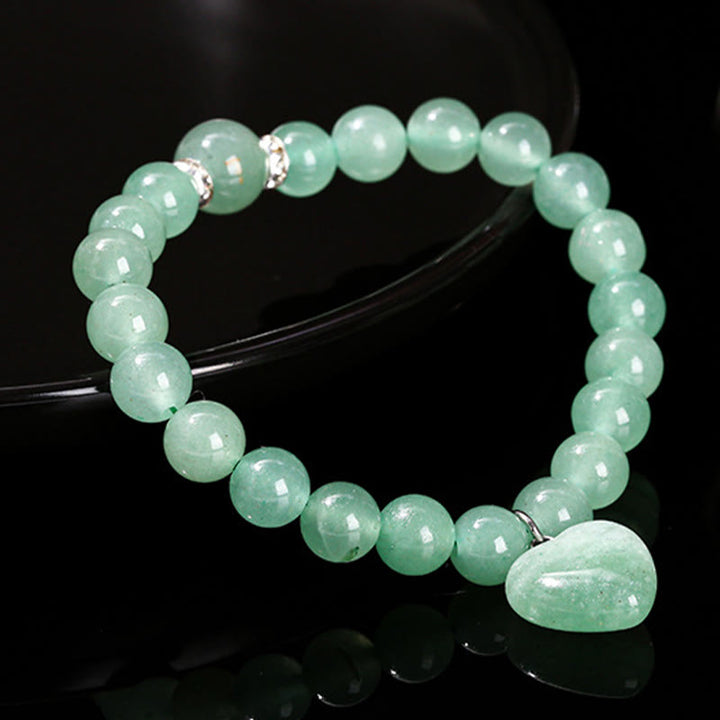 Pulsera de equilibrio con forma de corazón de aventurina verde y cristales variados de Buddha Stones - image 7
