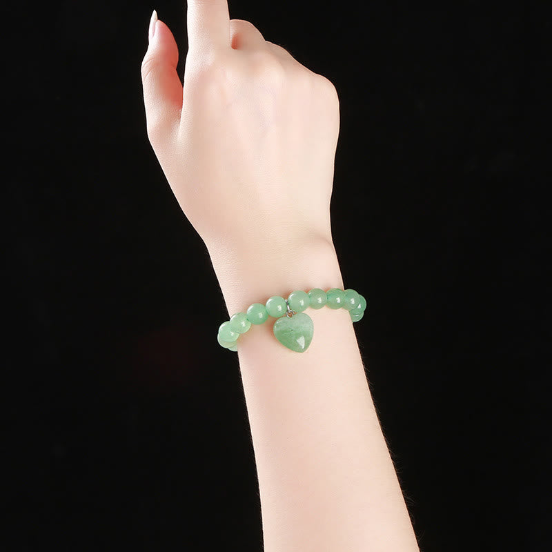 Pulsera de equilibrio con forma de corazón de aventurina verde y cristales variados de Buddha Stones - image 9