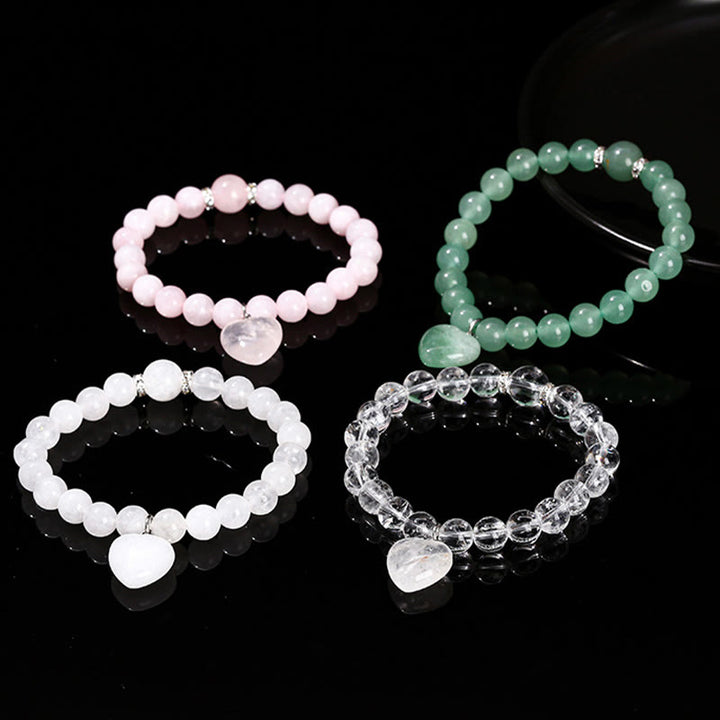 Pulsera de equilibrio con forma de corazón de aventurina verde y cristales variados de Buddha Stones - image 30