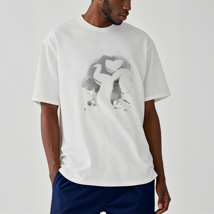 Camiseta de algodón con diseño de cisne y Buddha Stones - image 8