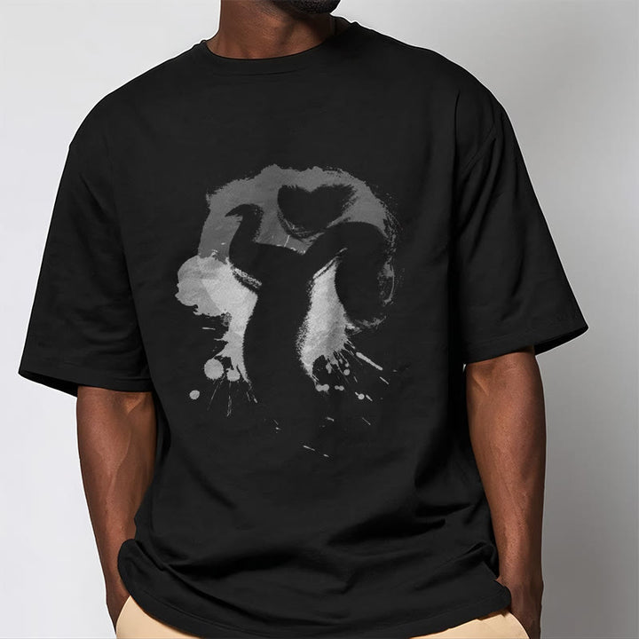 Camiseta de algodón con diseño de cisne y Buddha Stones - image 3