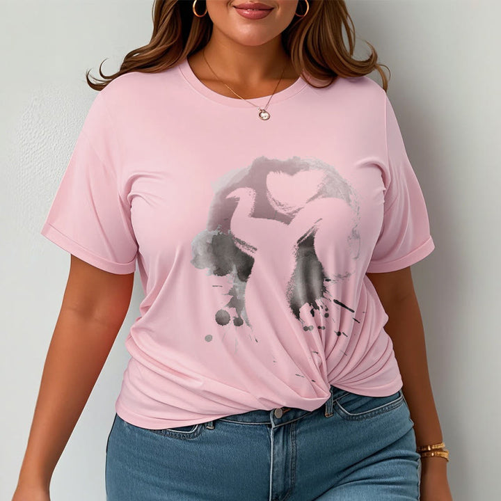 Camiseta de algodón con diseño de cisne y Buddha Stones - image 17