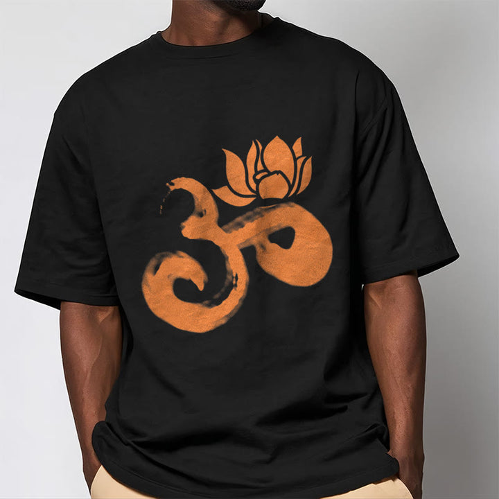 Camiseta de algodón con diseño de flor de loto y Buddha Stones OM - image 8