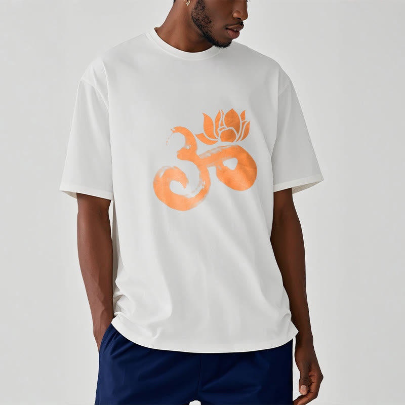 Camiseta de algodón con diseño de flor de loto y Buddha Stones OM - image 6