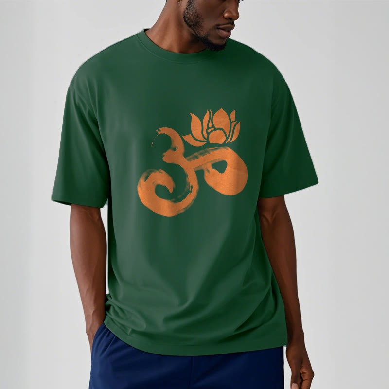 Camiseta de algodón con diseño de flor de loto y Buddha Stones OM - image 11