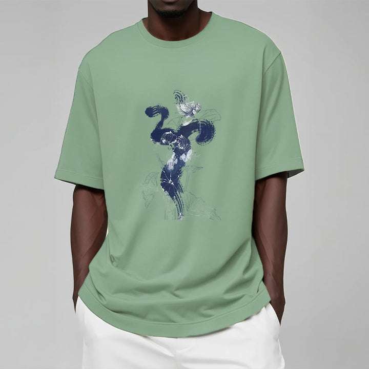Camiseta de algodón con fondo de flor de loto y Buddha Stones OM - image 18
