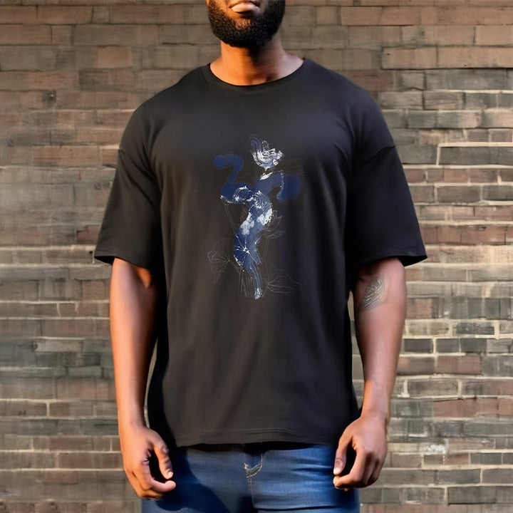 Camiseta de algodón con fondo de flor de loto y Buddha Stones OM - image 8