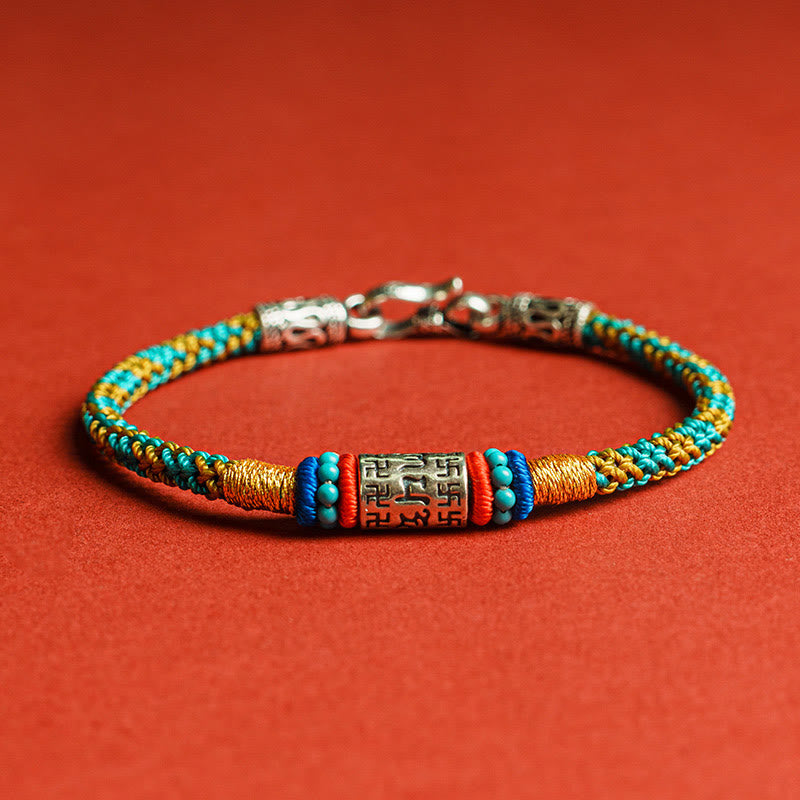 Pulsera de plata 925 con seis palabras verdaderas y Buddha Stones - Plata de ley 925 - 19 centímetros - image 0