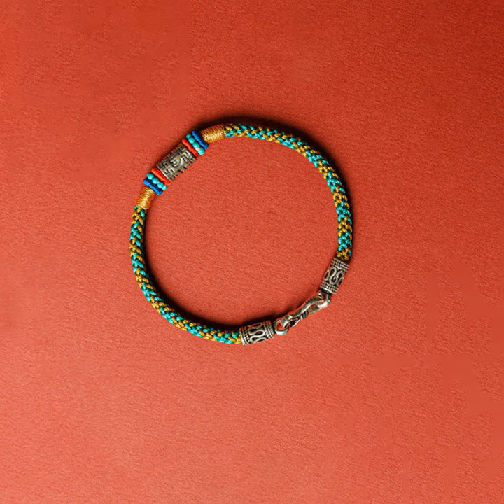 Pulsera de plata 925 con seis palabras verdaderas y Buddha Stones