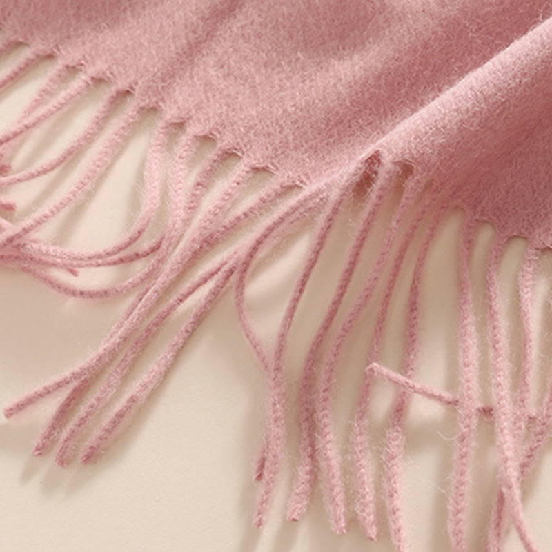 Chal de lana con Buddha Stones, flores, hojas, bordado, borlas, bufanda de viaje acogedora para invierno - image 13