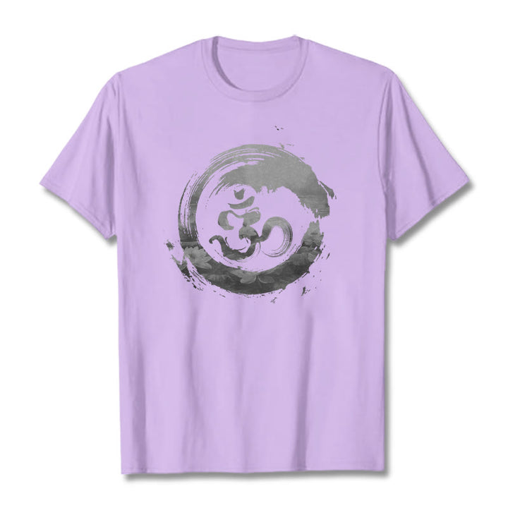 Camiseta de algodón con diseño de loto y Buddha Stones - Ciruela - 2XL - image 13