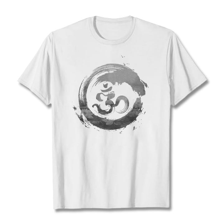 Camiseta de algodón con diseño de loto y Buddha Stones - Blanco - 2XL - image 5