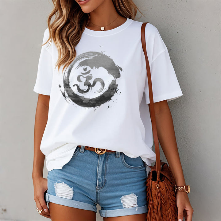 Camiseta de algodón con diseño de loto y Buddha Stones - image 7