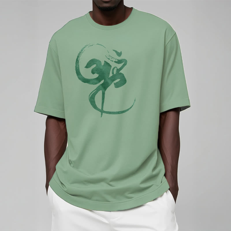 Camiseta de algodón con diseño Om y Buddha Stones - image 19