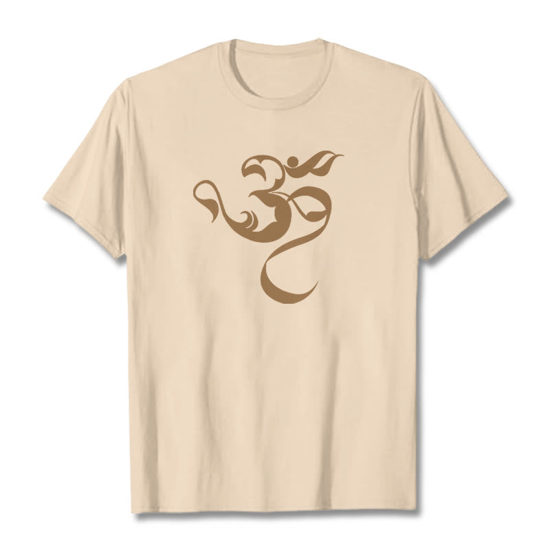 Camiseta de algodón con diseño de figura Om y Buddha Stones - Sopa de mariscos - 2XL - image 11