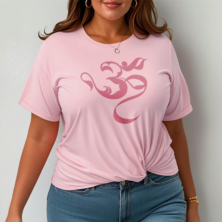 Camiseta de algodón con diseño de figura Om y Buddha Stones - image 17