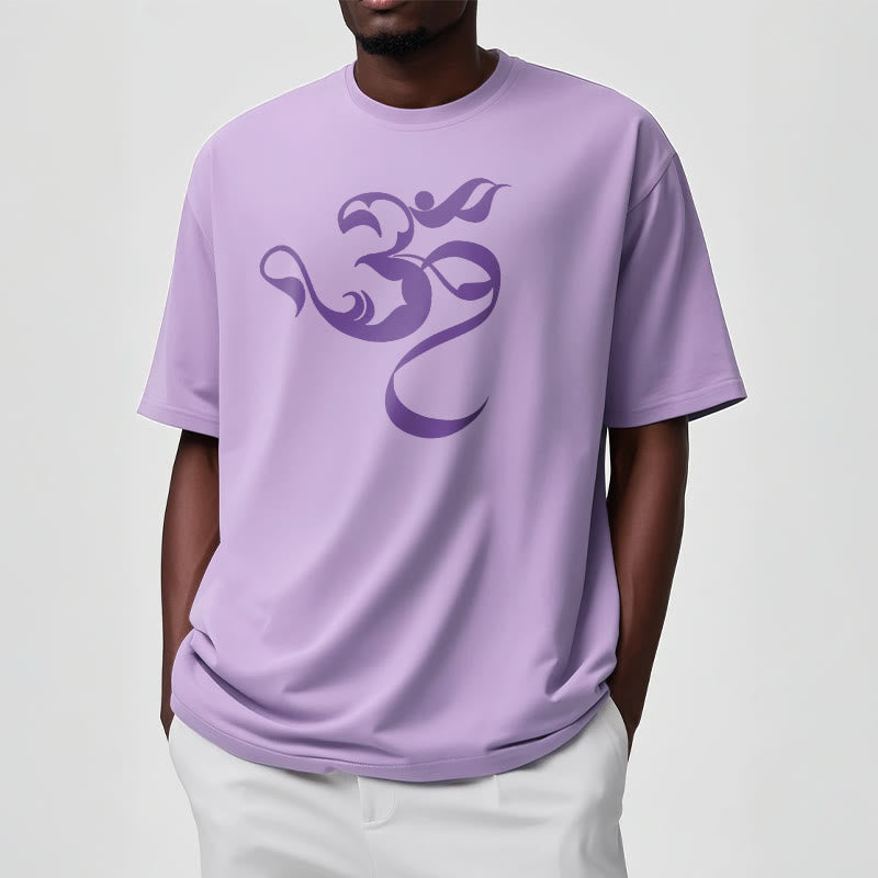Camiseta de algodón con diseño de figura Om y Buddha Stones - image 14