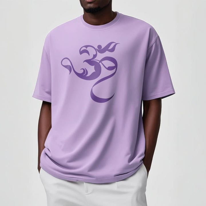Camiseta de algodón con diseño de figura Om y Buddha Stones - image 14