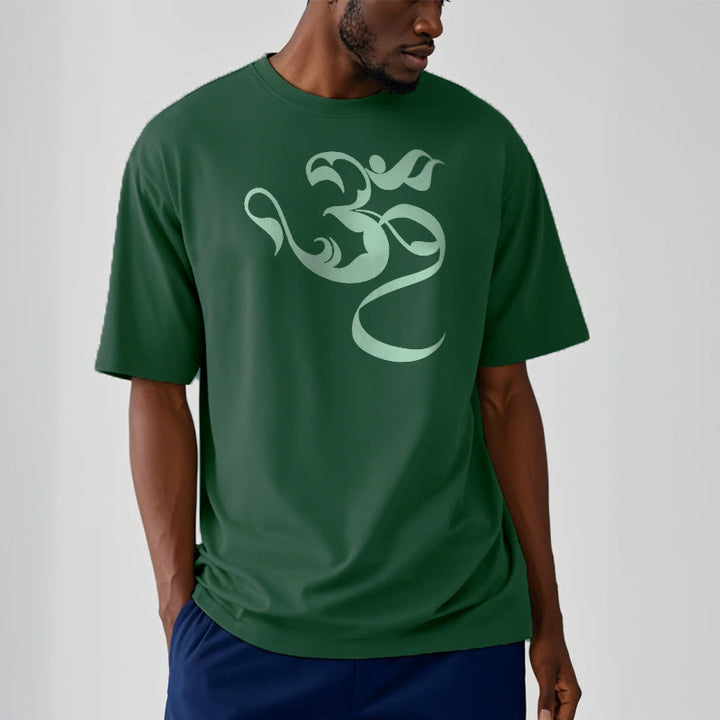 Camiseta de algodón con diseño de figura Om y Buddha Stones - image 9