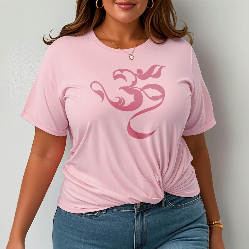 Camiseta de algodón con diseño de figura Om y Buddha Stones - image 16