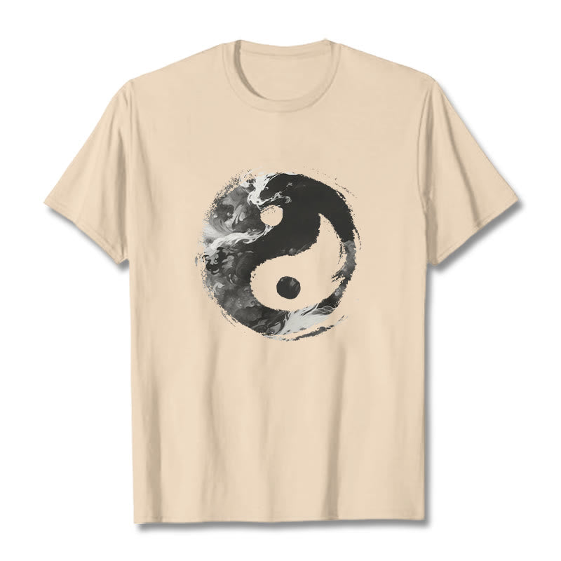 Camiseta de algodón con diseño de Yin Yang y Buddha Stones - Sopa de mariscos - 2XL - image 13