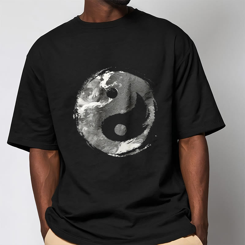 Camiseta de algodón con diseño de Yin Yang y Buddha Stones - image 6