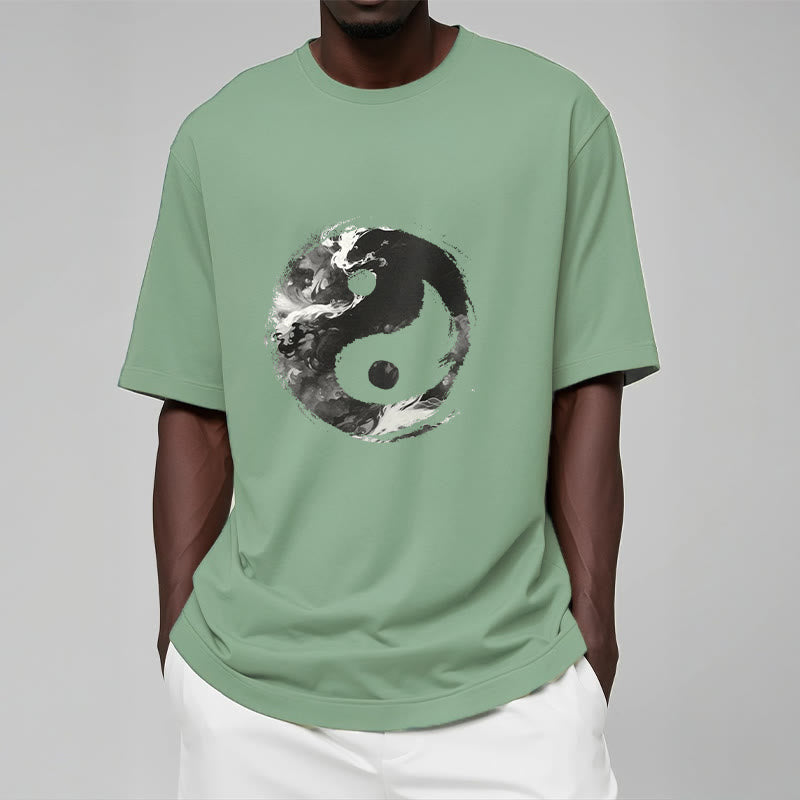 Camiseta de algodón con diseño de Yin Yang y Buddha Stones - image 15