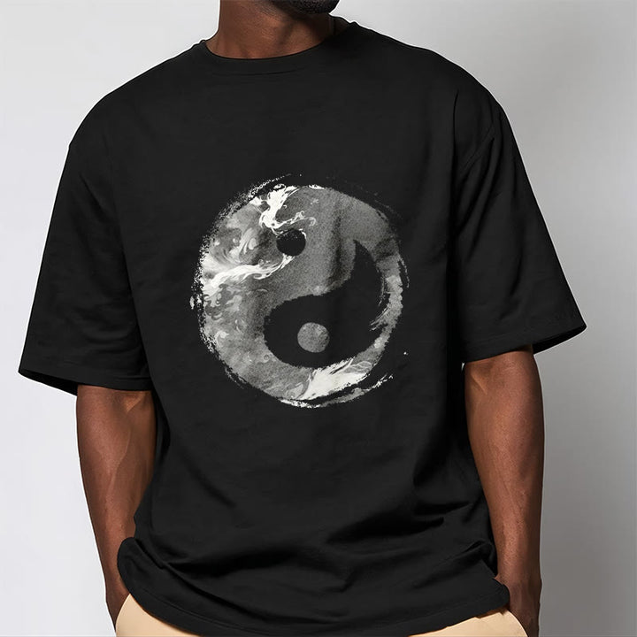 Camiseta de algodón con diseño de Yin Yang y Buddha Stones - image 7