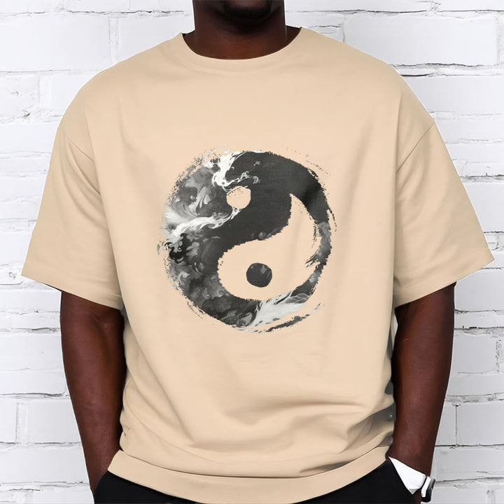Camiseta de algodón con diseño de Yin Yang y Buddha Stones - image 14