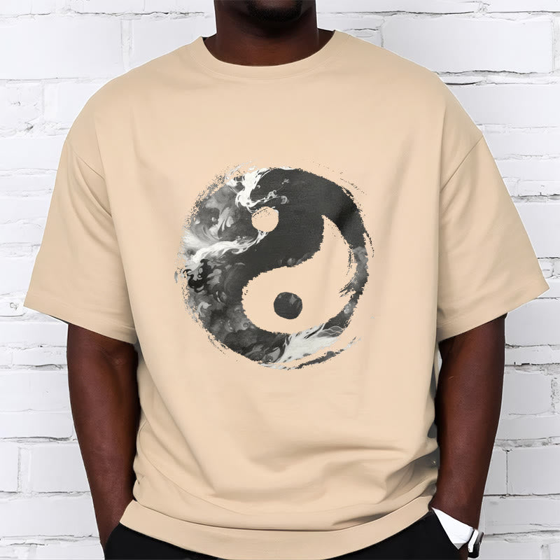 Camiseta de algodón con diseño de Yin Yang y Buddha Stones - image 13
