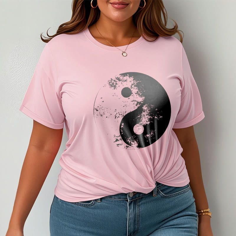Camiseta de algodón con estampado de tai chi y yang y Buddha Stones - image 19
