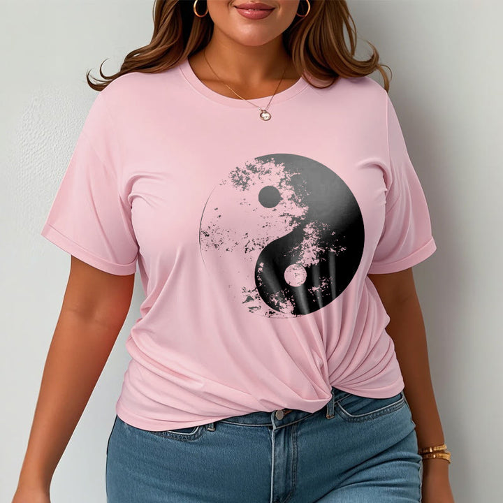 Camiseta de algodón con estampado de tai chi y yang y Buddha Stones - image 19