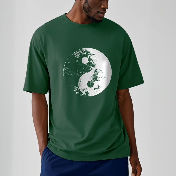Camiseta de algodón con estampado de tai chi y yang y Buddha Stones - image 10