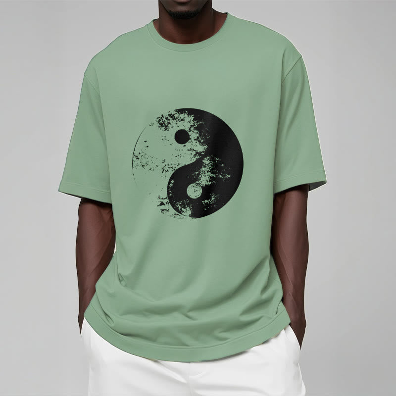 Camiseta de algodón con estampado de tai chi y yang y Buddha Stones - image 16